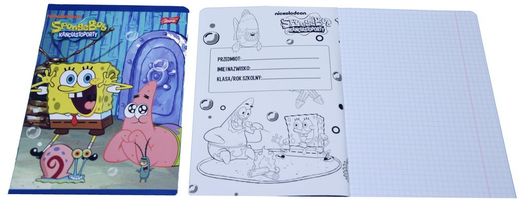 Zeszyt SPONGEBOB A5 32 kartki kratka zwykła Sponge