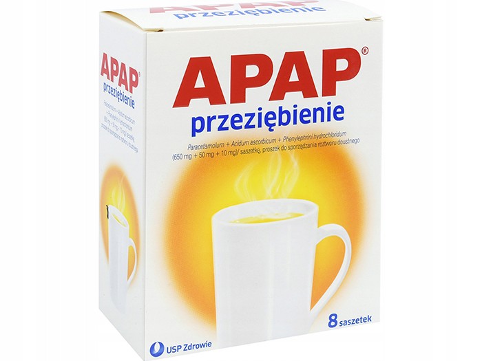 AP Apap Przeziębienie na ciepło do picia 8 sasz.