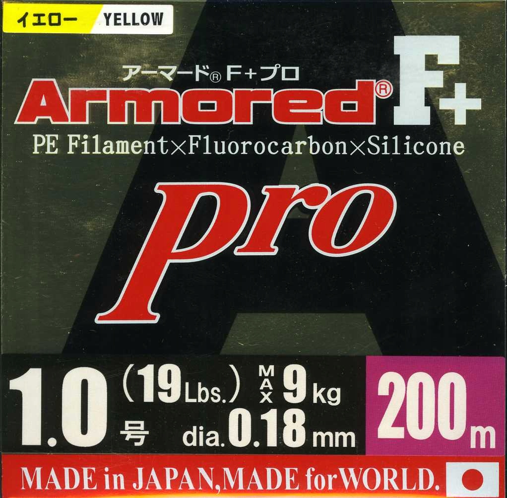 DUEL ARMORED F+Pro PE 1.0 YELLOW 19lb 200m 9kg