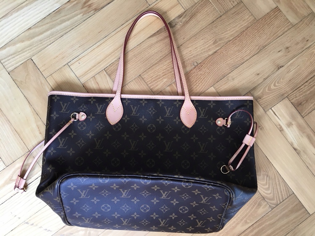 torba Louis Vuitton Neverfull Monogram jasna - 7533504052 - oficjalne  archiwum Allegro