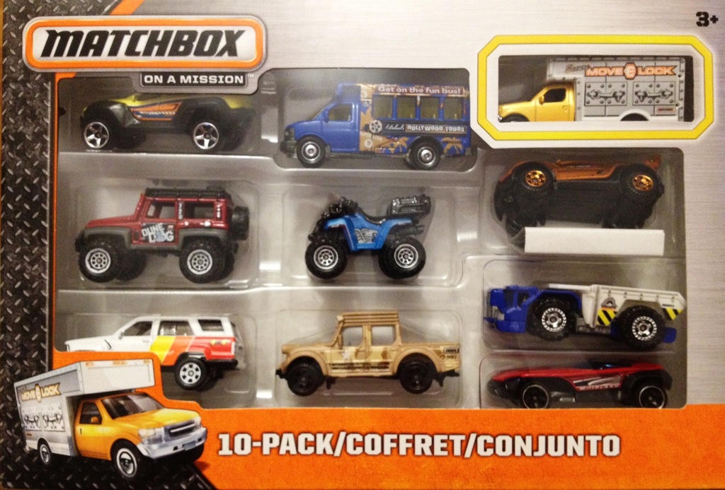 MATCHBOX zestaw 10-pak auta resoraki samochodziki