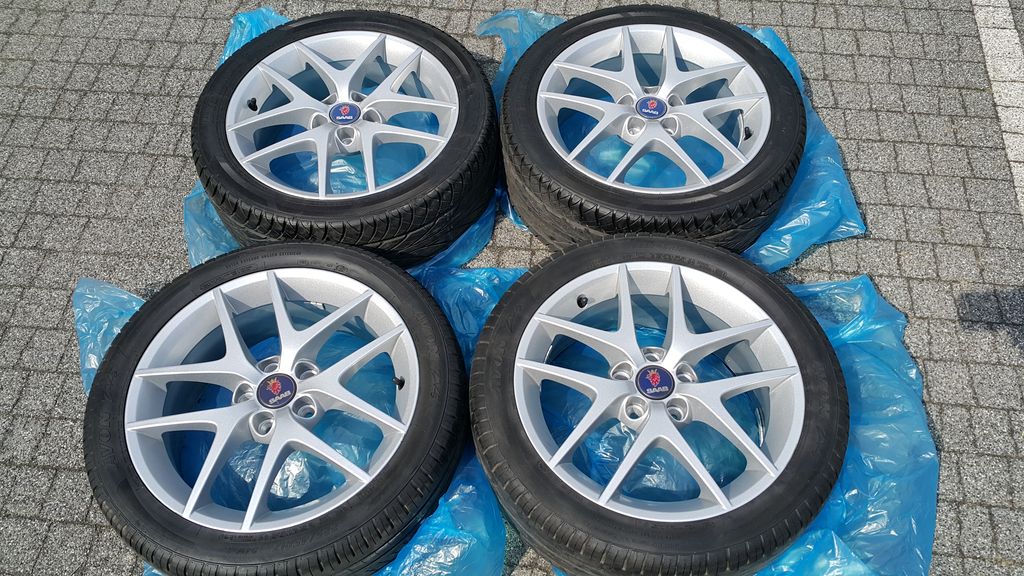 Koła felgi z oponami Saab Opel 17 5 110 ORG Alu 50