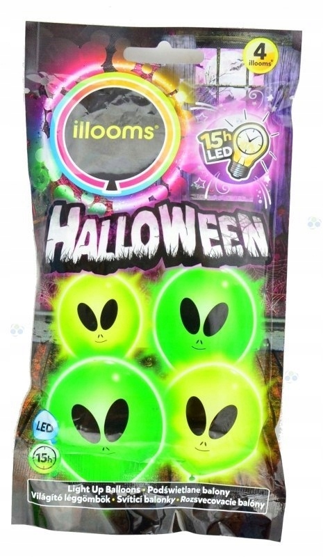 PODŚWIETLANE BALONY LED HALLOWEEN UFO