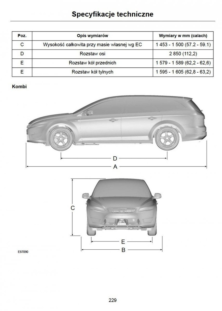 Ford Mondeo 4d 5d Kombi 200710 Instrukcja Obsługi