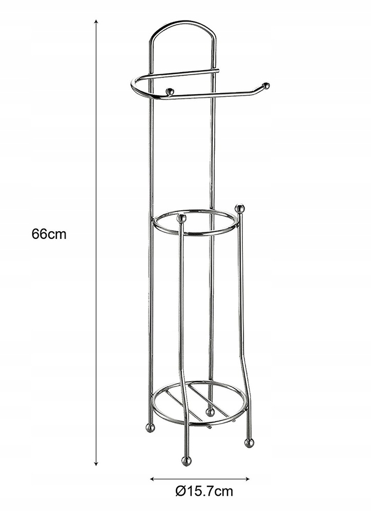 axentia Bad 282245 stojak na papier chrom/ f546
