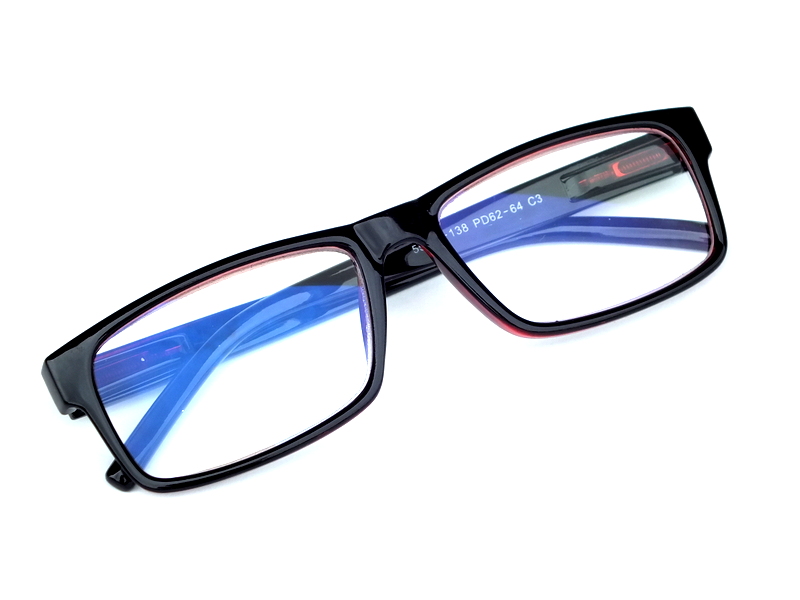 Okulary plusy +1,5 z antyrefleksem czarne- cze OPT
