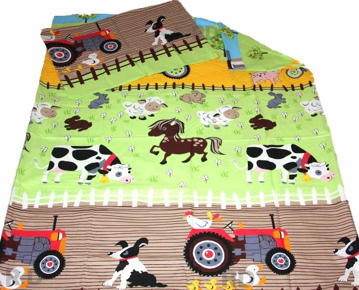 POŚCIEL DO ŁÓŻECZKA TRAKTOR TRAKTORY WIEŚ 135x100