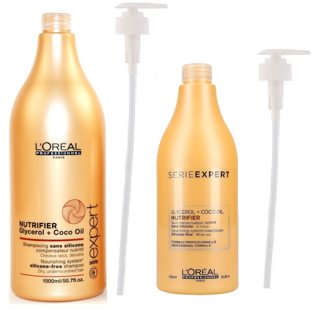 LOREAL NUTRIFIER SZAMPON 1500 ODŻYWKA 750 POMPKAX2 - 7223327786 ...