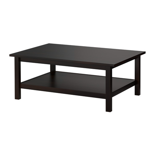 IKEA HEMNES Stolik z półką 75x118 czarnobrązowy