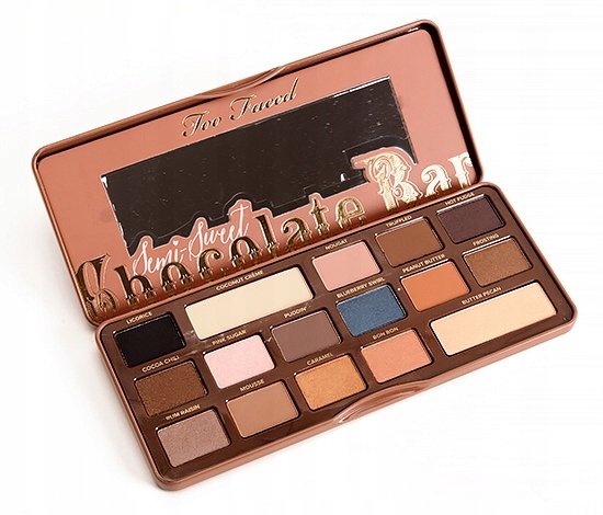 too faced semi sweet chocolate bar cienie do powie