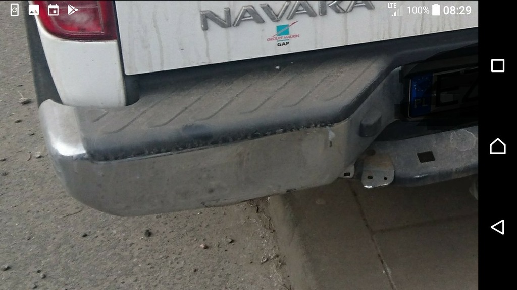 Zderzak tył Nissan Navara D40 2015r. Komplet 7251012021