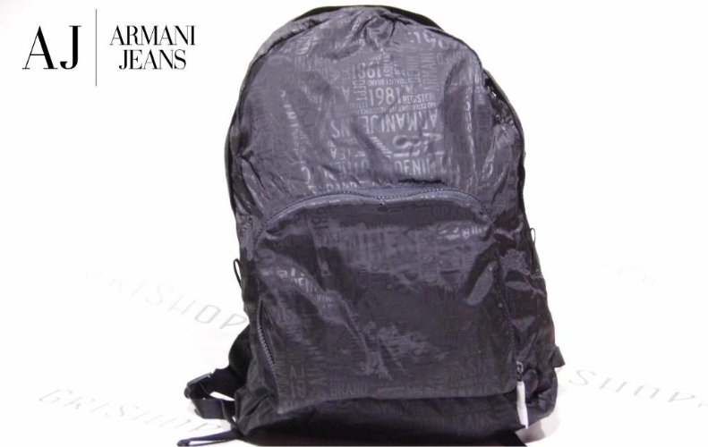 ARMANI JEANS plecak męski CZARNY składany