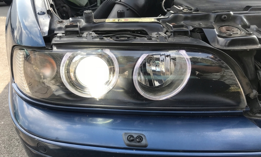 LAMPY PRZÓD KOMPLET XENON E39 LIFT LED MARKER RING