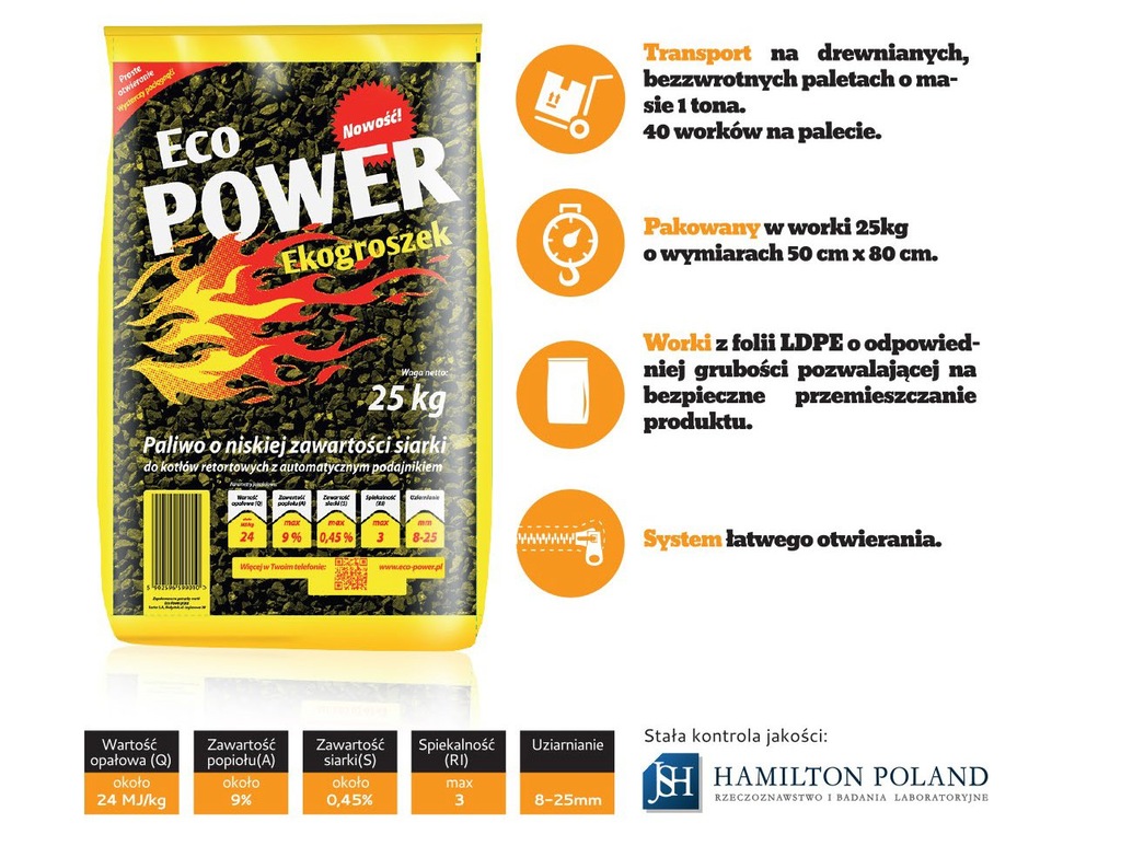 Ekogroszek ECO POWER workowany Pruszcz Gdański