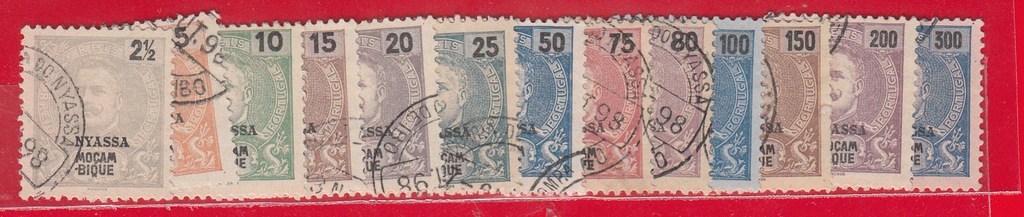 Niassa znaczki kasowane seria.
