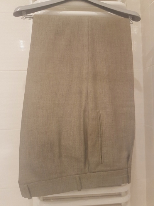 Spodnie garniturowe męskie Pawis kolor oliwka
