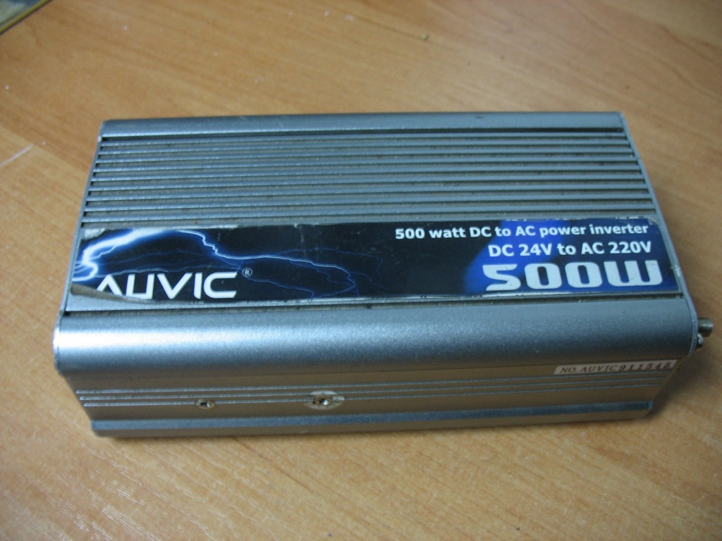 Przetwornica AUVIC 500W - 24V -220V uszkodzona