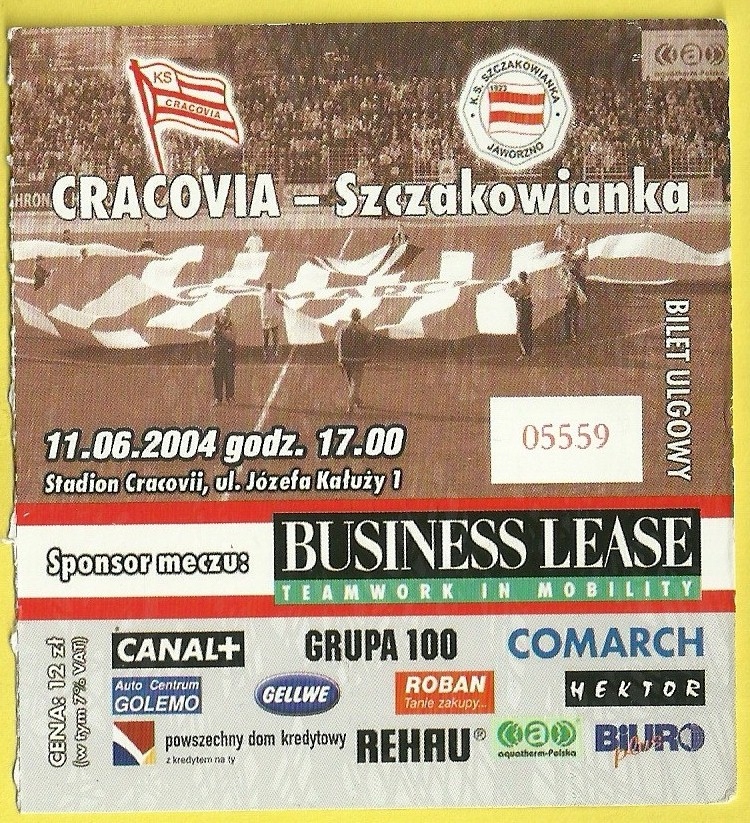 Cracovia Kraków - Szczakowianka Jaworzno 11.6.2004