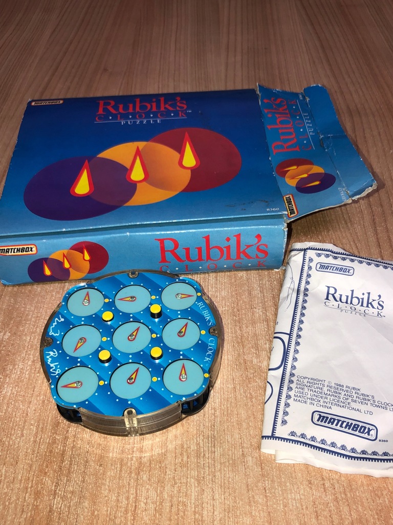 Gra RUBIK'S CLOCK PUZZLE angielska MATCHBOX