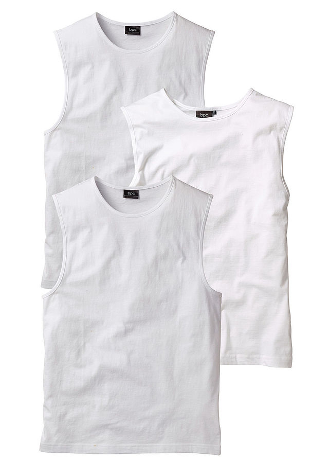 Shirt bez rękawów 3 szt biały 44/46 (S) 971874