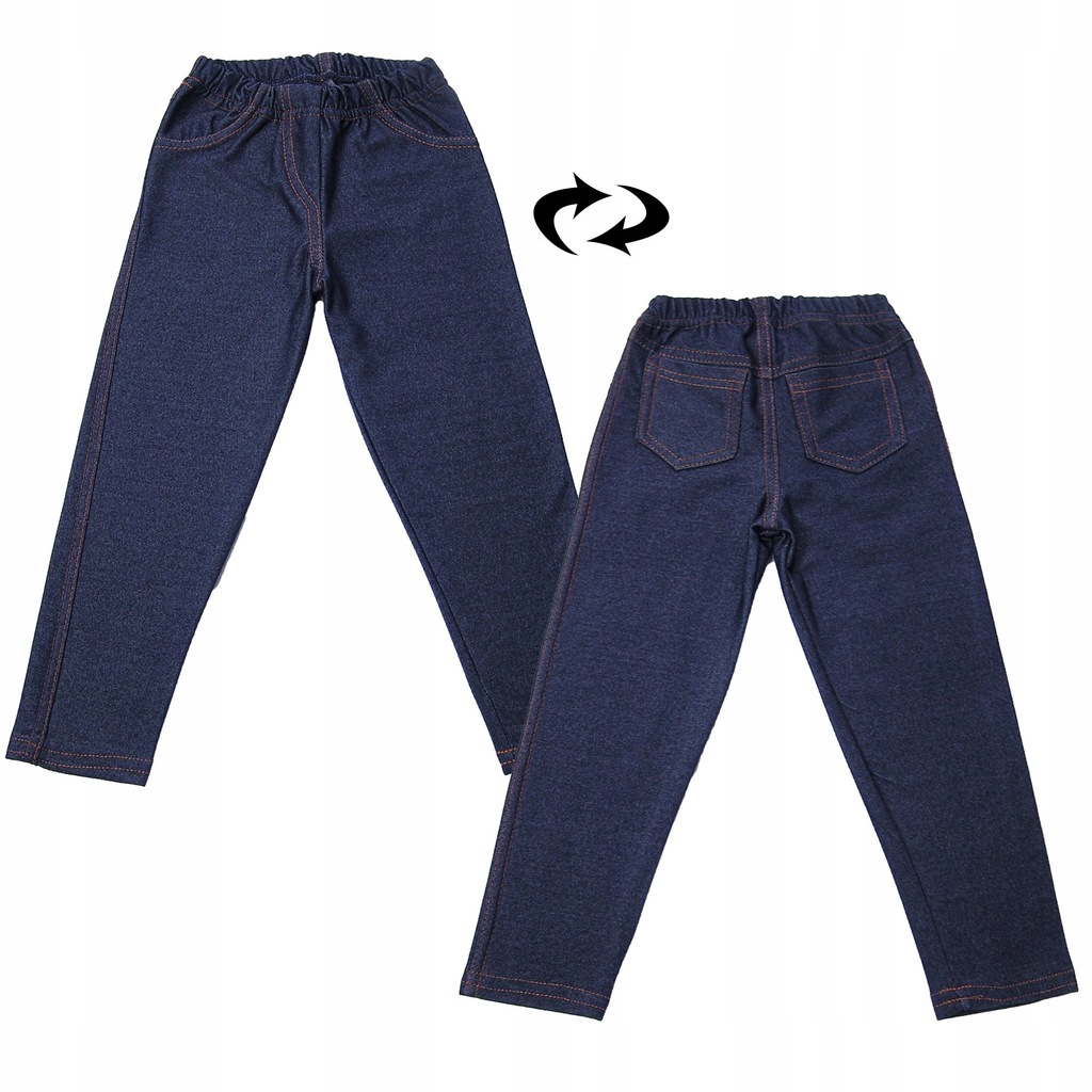 Getry, legginsy typu jeans - granatowy - 92