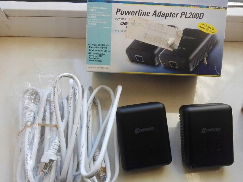 Adapter Ethernet Conrad Powerline PL200D