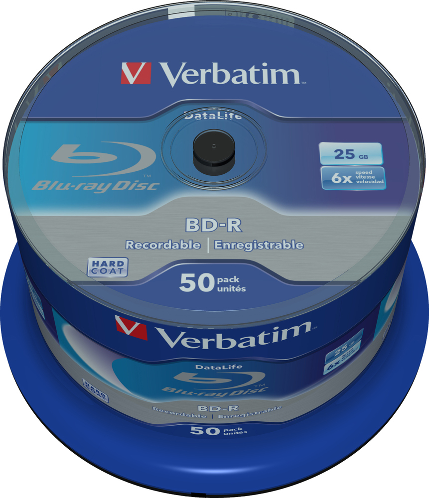 Płyty BLU-RAY Verbatim BD-R 25GB Datalife 50szt