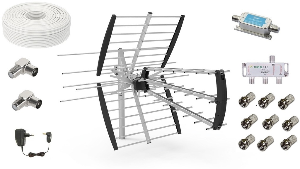 ANTENA SKYMASTER GL1000 COMBO ZESTAW NA 3 TV MUX8