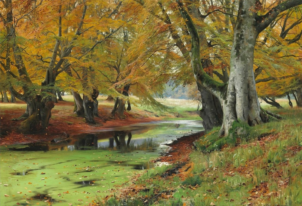 Obraz 60X40 cm Jesień w lesie Peter Monsted