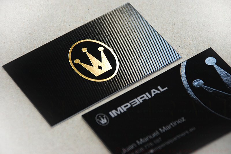 Wizytówki aksamitne +UV +hot stamping 250
