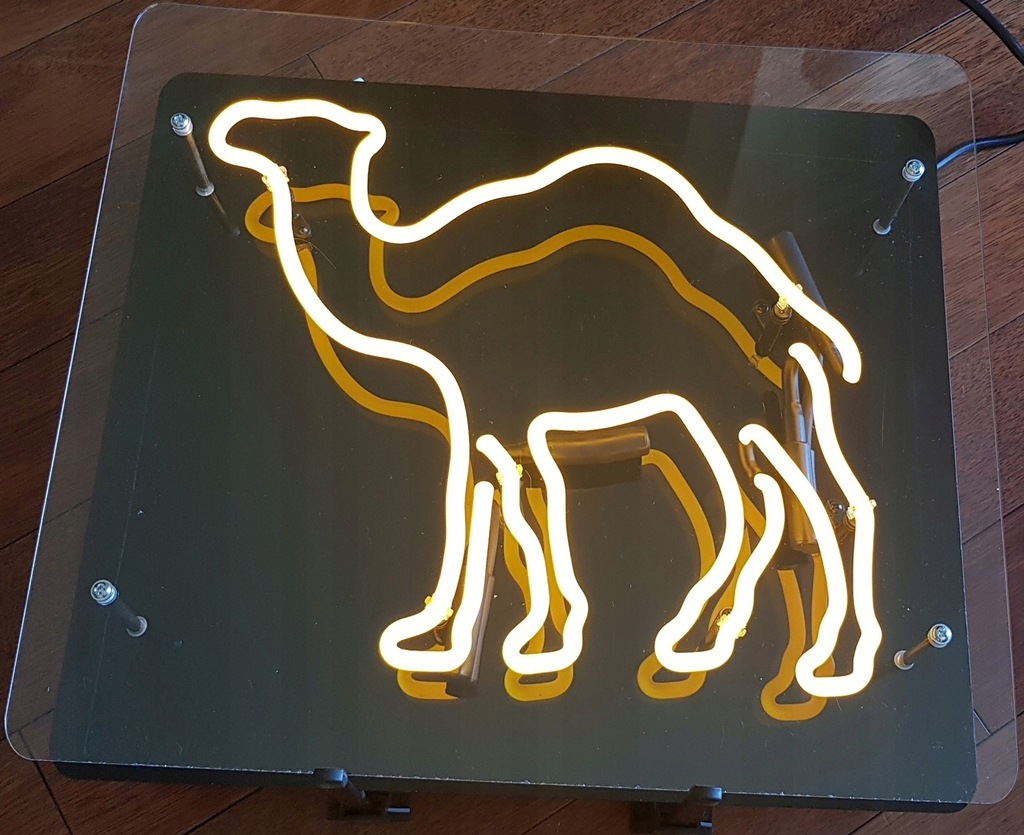 Neon CAMEL, WIELBŁĄD, lampa neonowa, bar, kinkiet