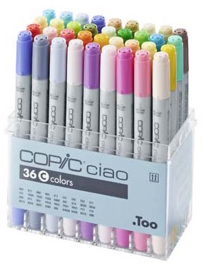 COPIC Ciao Markery Zestaw C 36 szt