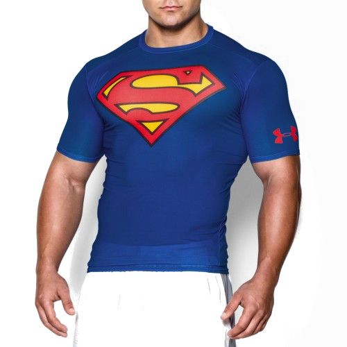 ウエイトトレーニング Under Armour superman compression Men's Alter Ego Compression Shortsleeve Superman New 1szt