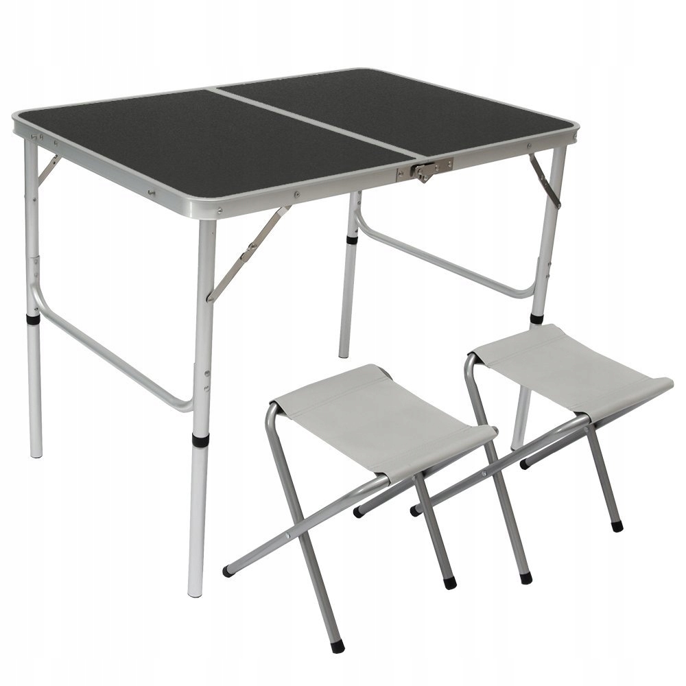 X310 Rozkładany stolik kempingowy 90x60x70 krzesła