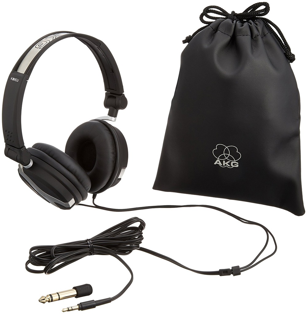 SŁUCHAWKI AKG K81 DJ NAUSZNE CZARNO-SZARE + ETUI