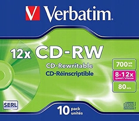 Płyty Verbatim CD-RW 700MB 12x scratch 10 szt
