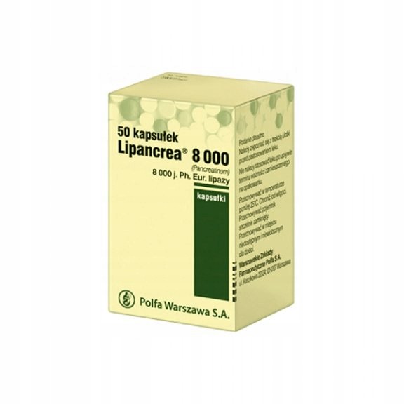 Lipancrea 8000, 50 kapsułek APTEKA