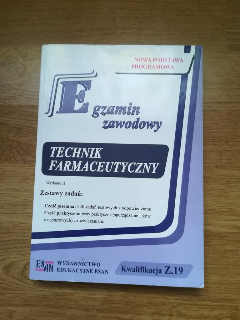Testy egzamin zawodowy - technik farmaceutyczny