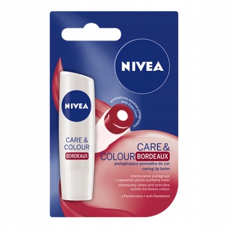 NIVEA POMADKA OCHRONNA CARE COLOUR BORDEAUX +GIFT
