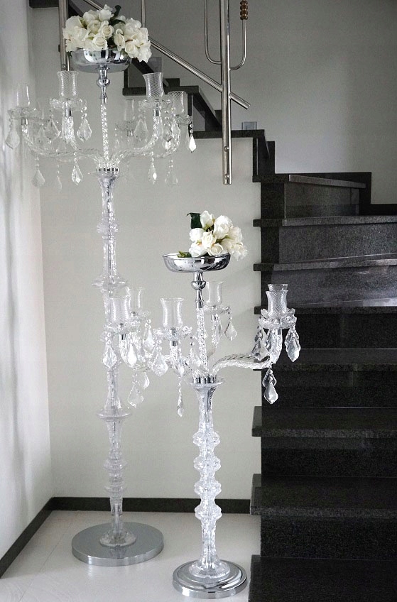 DUŻY ŚWIECZNIK KRYSZTAŁOWY 6-RAMIENNY 180 GLAMOUR