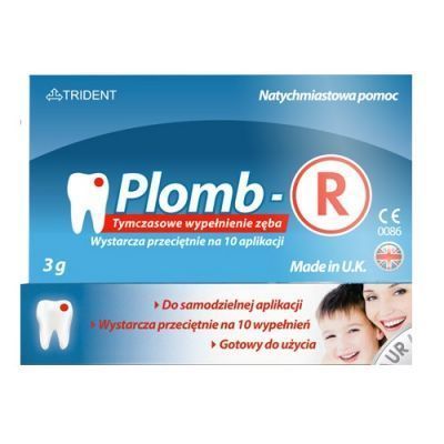 PLOMB-R TYMCZASOWE UZUPEŁNIENIE UBYTKU ZĘBA PLOMBA
