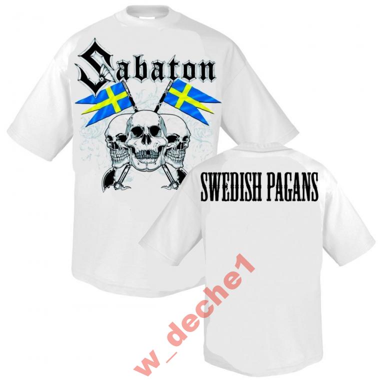SABATON -swedish pagans - BIAŁA koszulka rozm. M