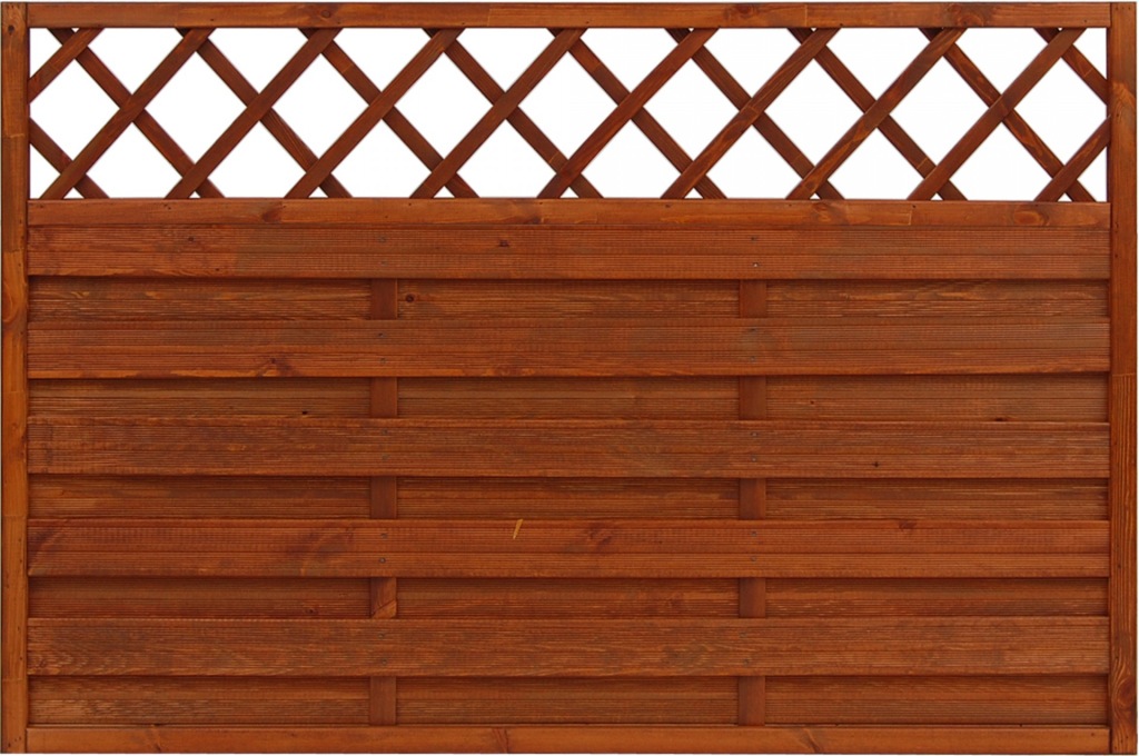 płot drewniany HAMBURG 120x180 teak ogrodzenie