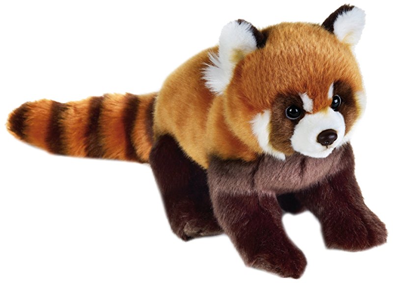 MASKOTKA PANDA MAŁA CZERWONA MNIEJSZA 26CM LELLY