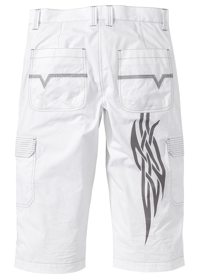 Spodnie 3/4 Regular Fit biały 50 M 937387 bonprix