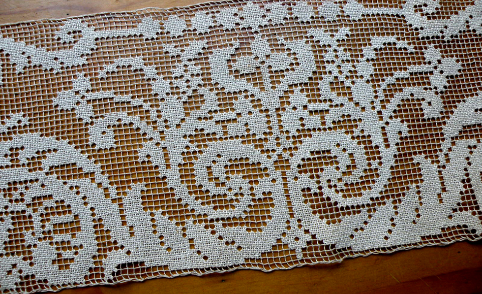 Koronka siatkowa/filet/ 174/20cm