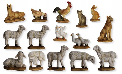 Zestaw Zwierząt do Szopki do figur 13-15cm T900-15