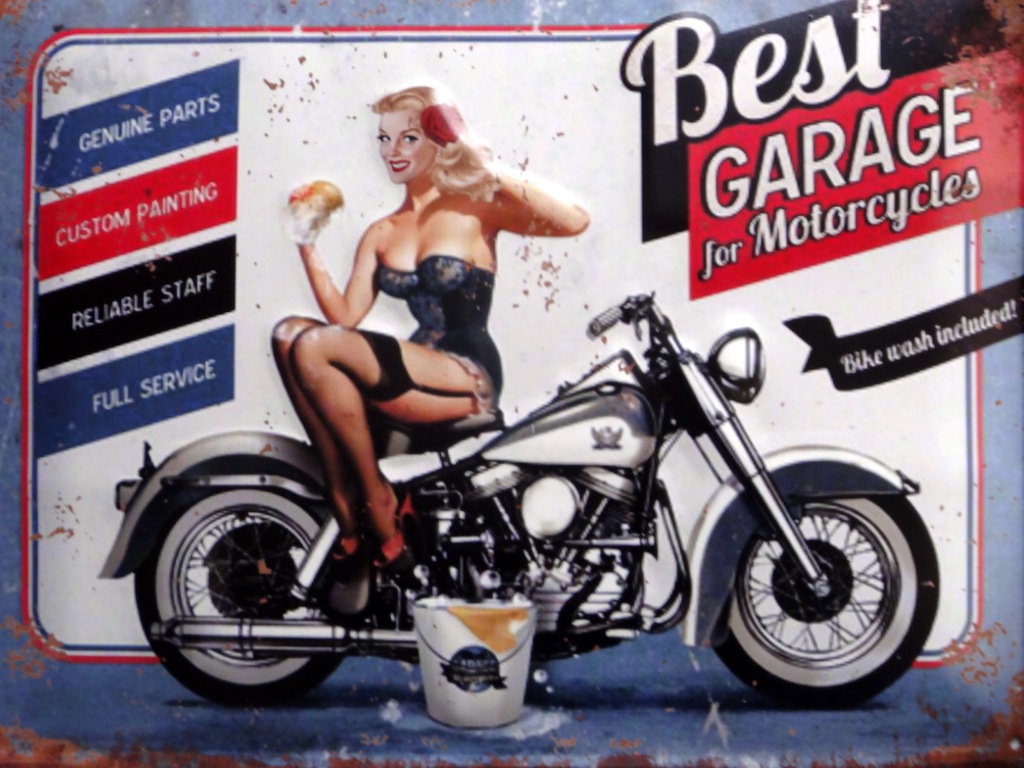 SZYLD reklama WARSZTAT motocyklowy GARAGE