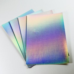 Kartki holograficzne z efektem płótna, 10 szt