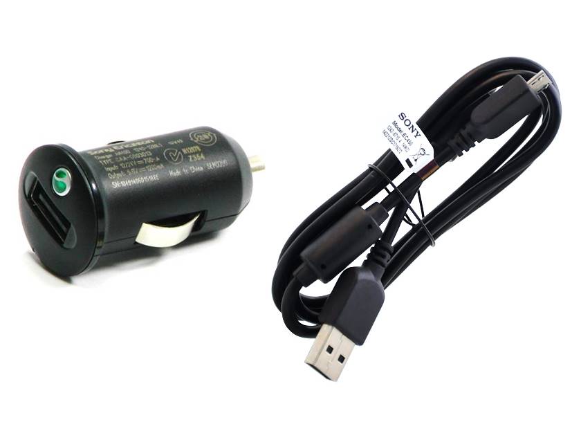 ORG. ŁADOWARKA SAMOCHODOWA SONY AN400 + kabel USB